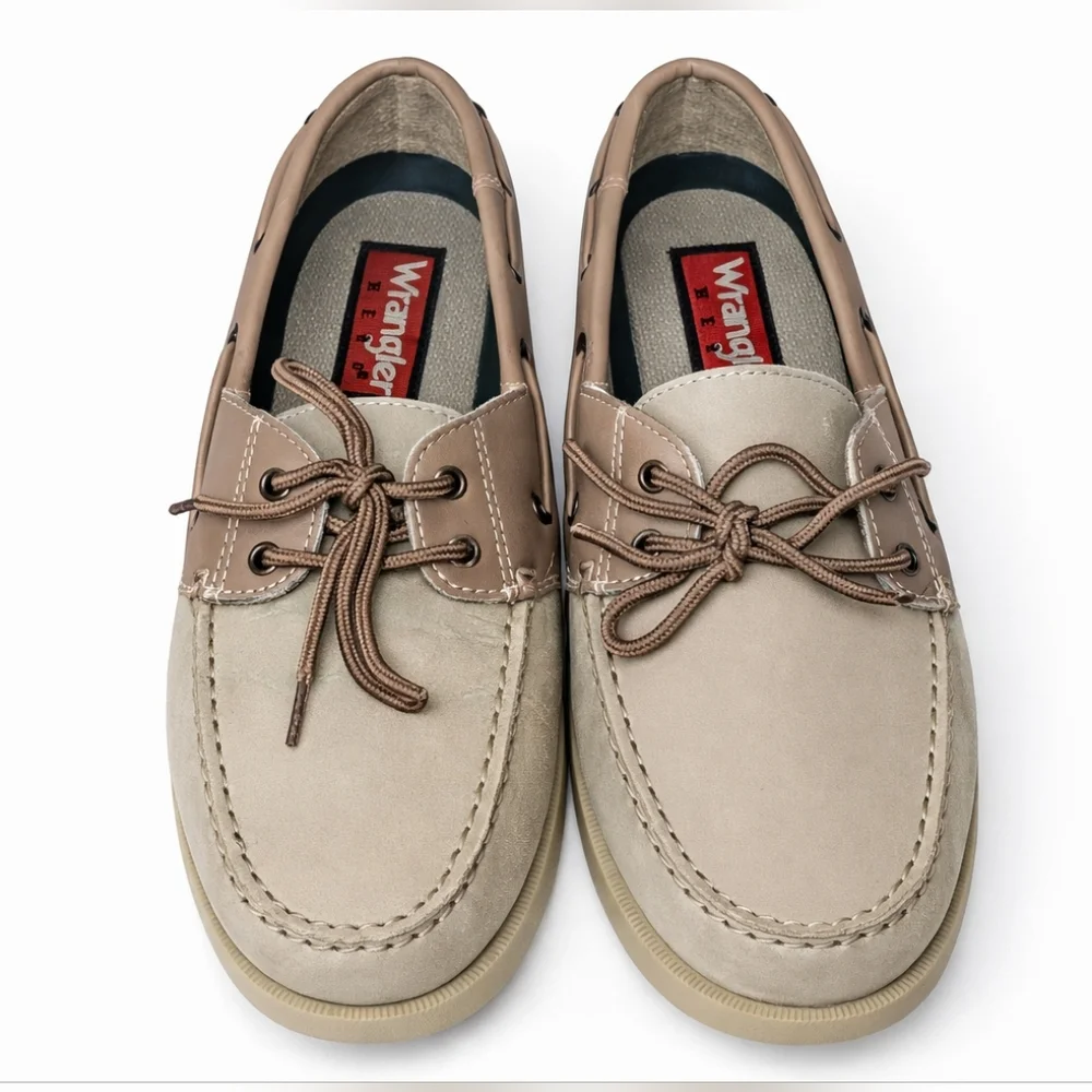 Wrangler Beige Men's Boat Loafers Slip On Shoes Size  US 8